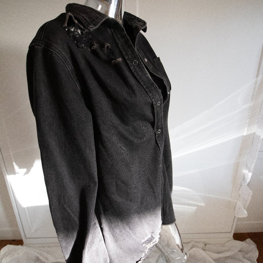 Denim Button-Down Jacket - image 3